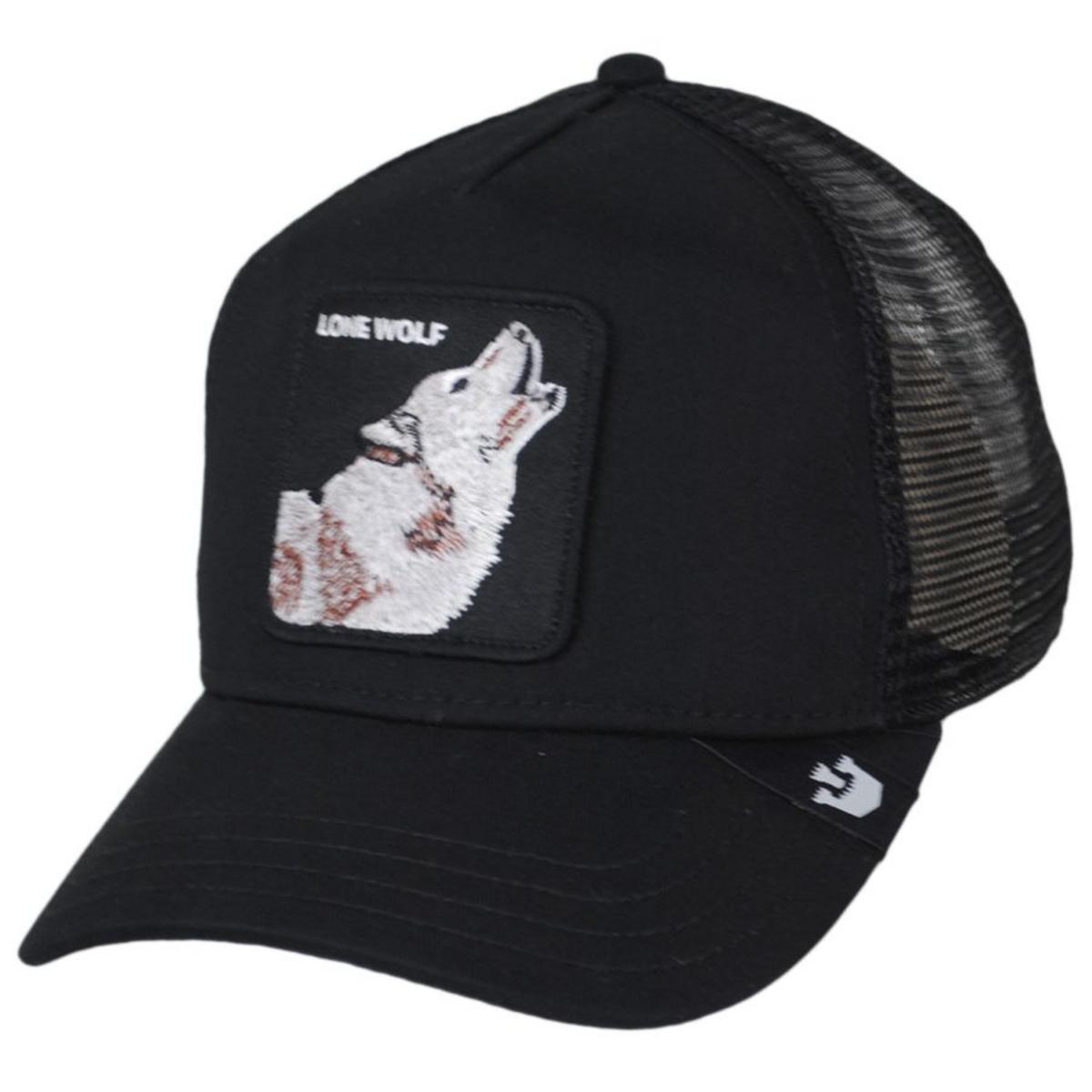 Goorin Bros | Lone Wolf Mesh Trucker Snapback Baseball Cap | 200379 | lead | VOID