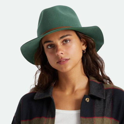 Wesley Wool Felt Floppy Fedora Hat - Spruce