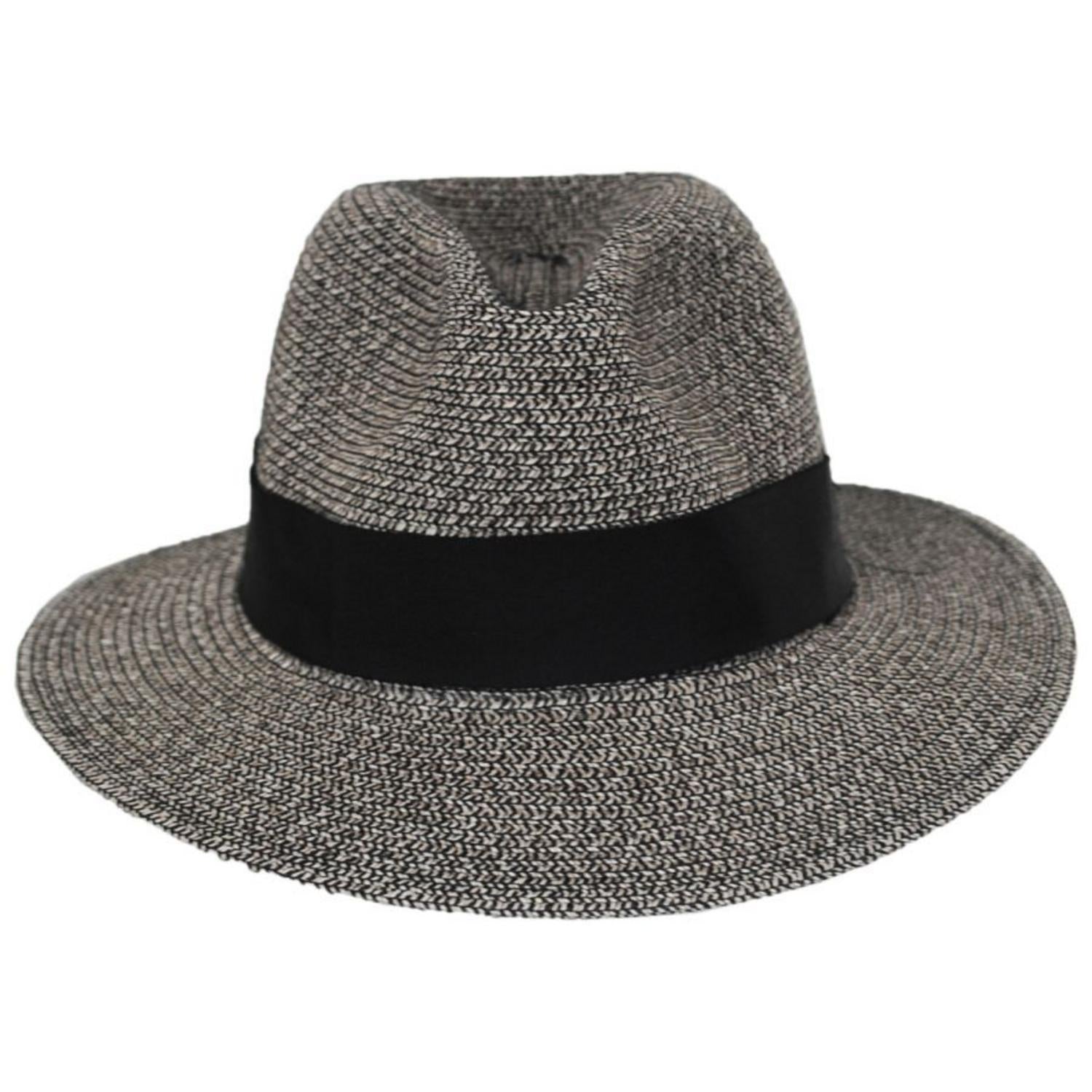 Bailey 1922 | Mullan Toyo Straw Blend Safari Fedora Hat | 127773 | front | BLACK