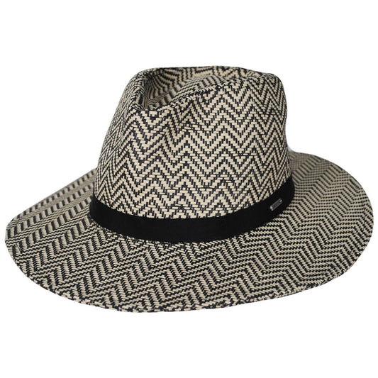 BRIXTON HATS | Carolina Toyo Straw Fedora Hat | 104054 | lead | BLACK/NATURAL