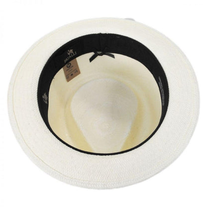 Bigalli | Boston Panama Straw Trilby Fedora Hat | 129202 | under | WHITE