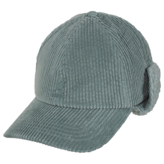 Kangol | Corduroy Earflap Fitted Baseball Cap | 201116 | lead | SAGE GREEN