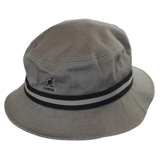 Kangol | Stripe Lahinch Cotton Bucket Hat | 185718 | lead | GREY