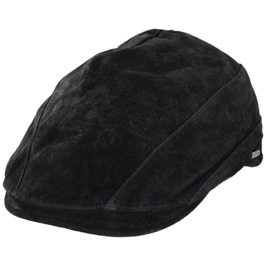 Stetson | Leven Suede Ivy Cap | 160184 | lead | BLACK