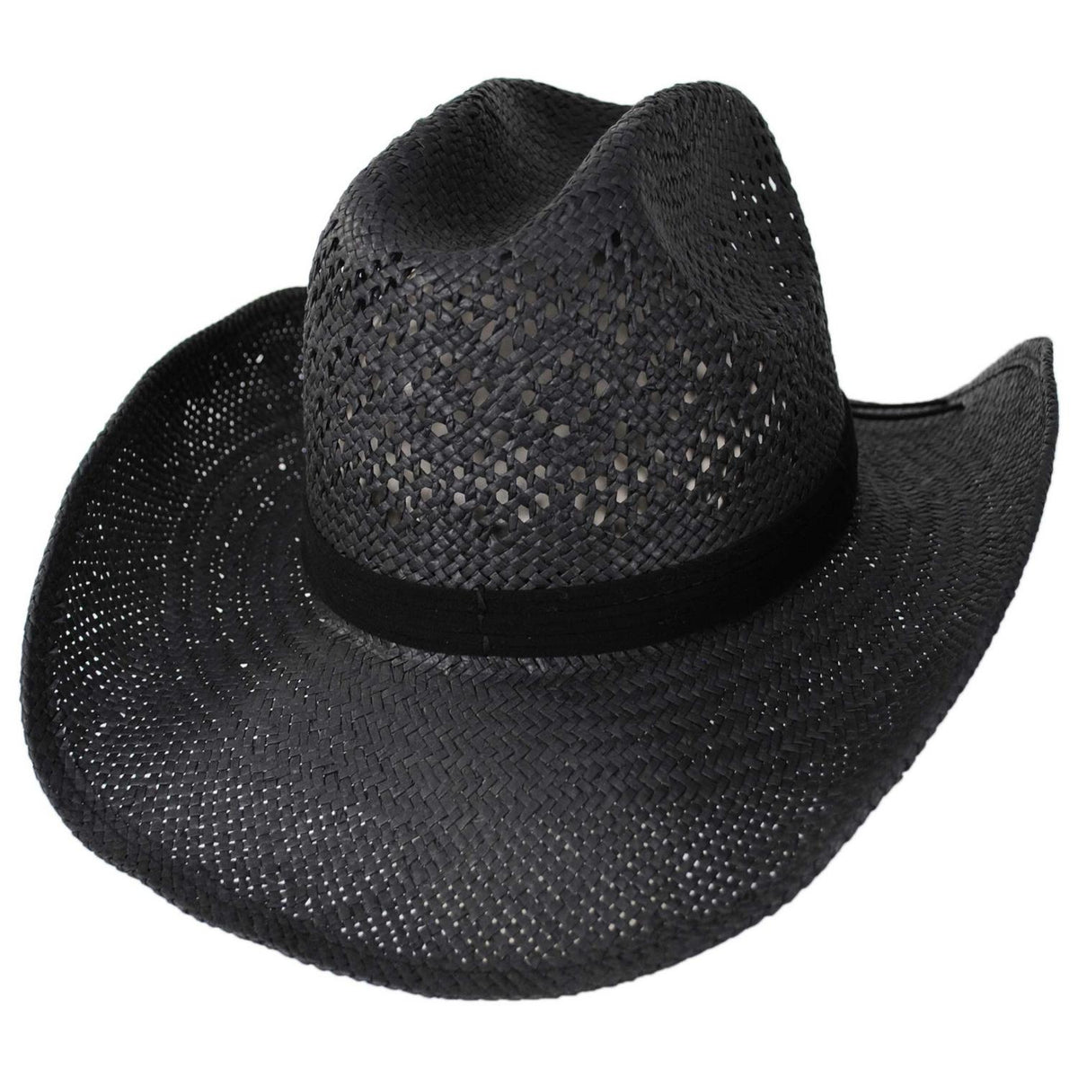 San Diego Hat Company | Scooter Toyo Straw Western Hat | 103584 | lead | BLACK
