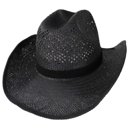 San Diego Hat Company | Scooter Toyo Straw Western Hat | 103584 | lead | BLACK