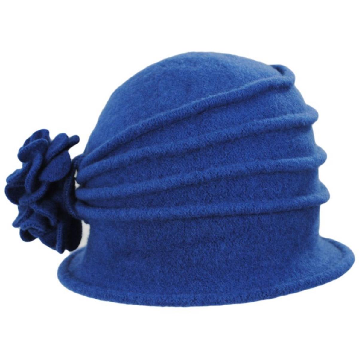 Scala | Boiled Wool Cloche Hat | 106306 | front | DENIM