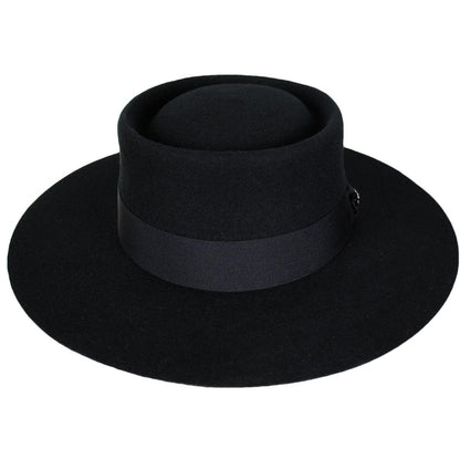 Bigalli | Navarra Wool Felt Gaucho Hat | 131438 | front | BLACK