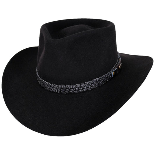 Akubra | Snowy River Fur Felt Australian Western Hat | 131700 | lead | BLACK