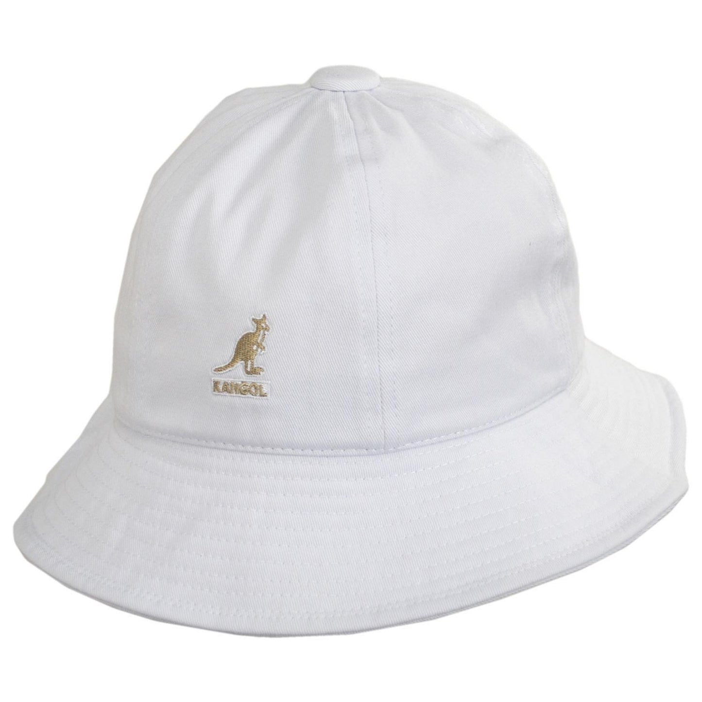 Kangol | Washed Cotton Casual Bucket Hat | 185804 | lead | WHITE