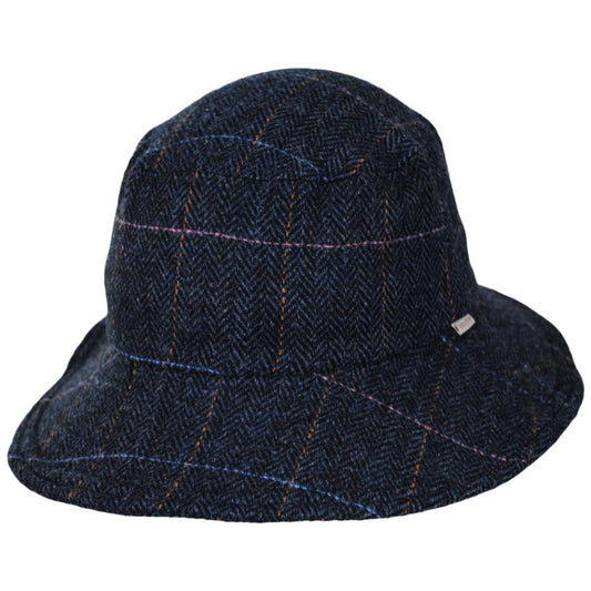 BRIXTON HATS | Whittier Tweed Packable Bucket Hat | 185550 | lead | WASHED NAVY/OMBRE BLUE