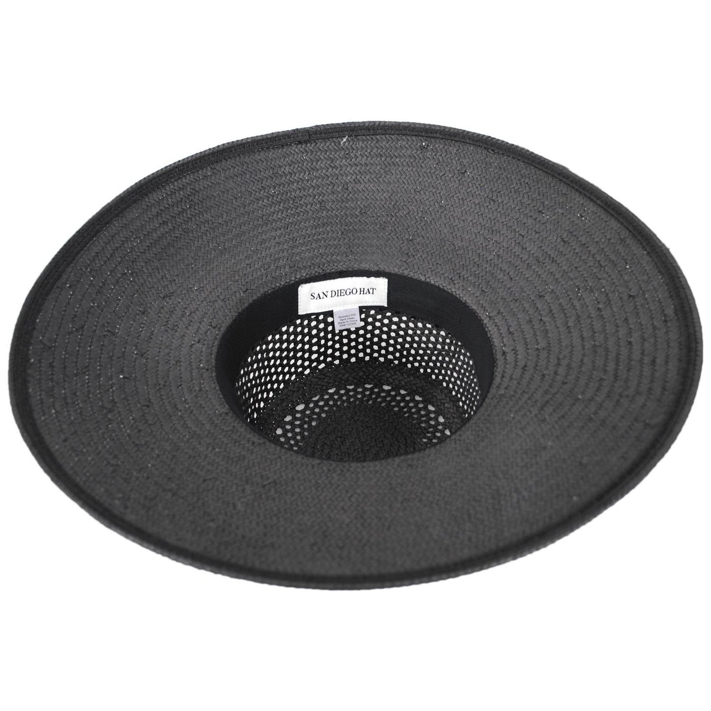 San Diego Hat Company | Clara Toyo Straw Lampshade Sun Hat | 103592 | under | BLACK