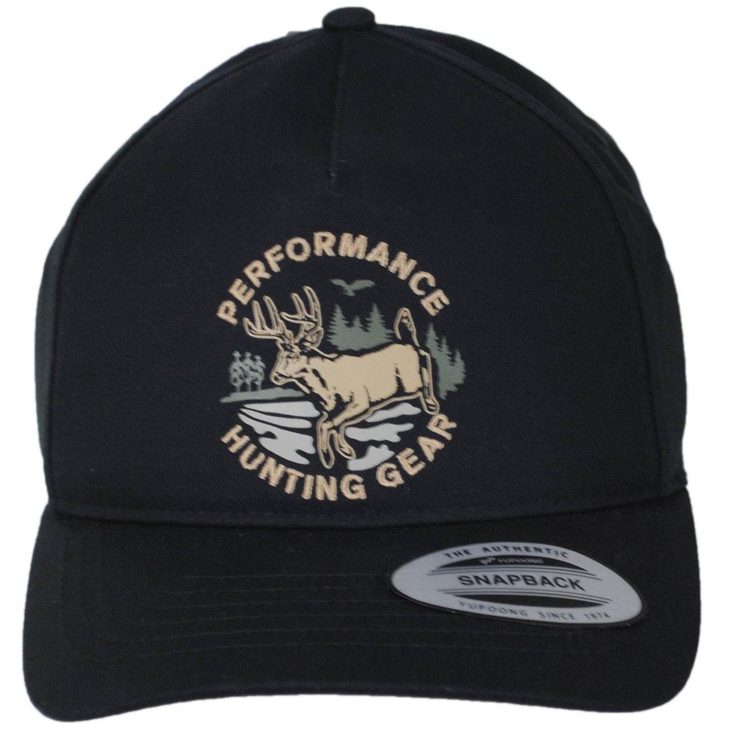 Columbia Sportswear | PHG Sharptail Cotton Snapback Baseball Cap | 400077 | front | BLACK
