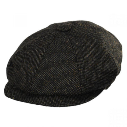 Jaxon Hats | Sidecar Nailhead Wool Blend Newsboy Cap | 167564 | lead | GREEN/BLACK
