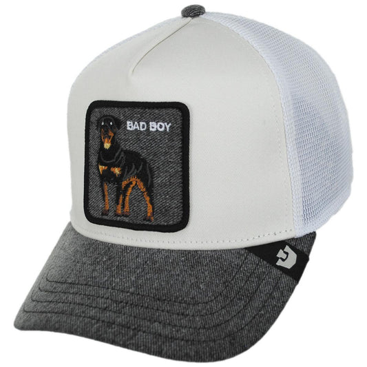 Goorin Bros | Rottie Denim Mesh Trucker Snapback Baseball Cap | 200734 | lead | GRAY DENIM