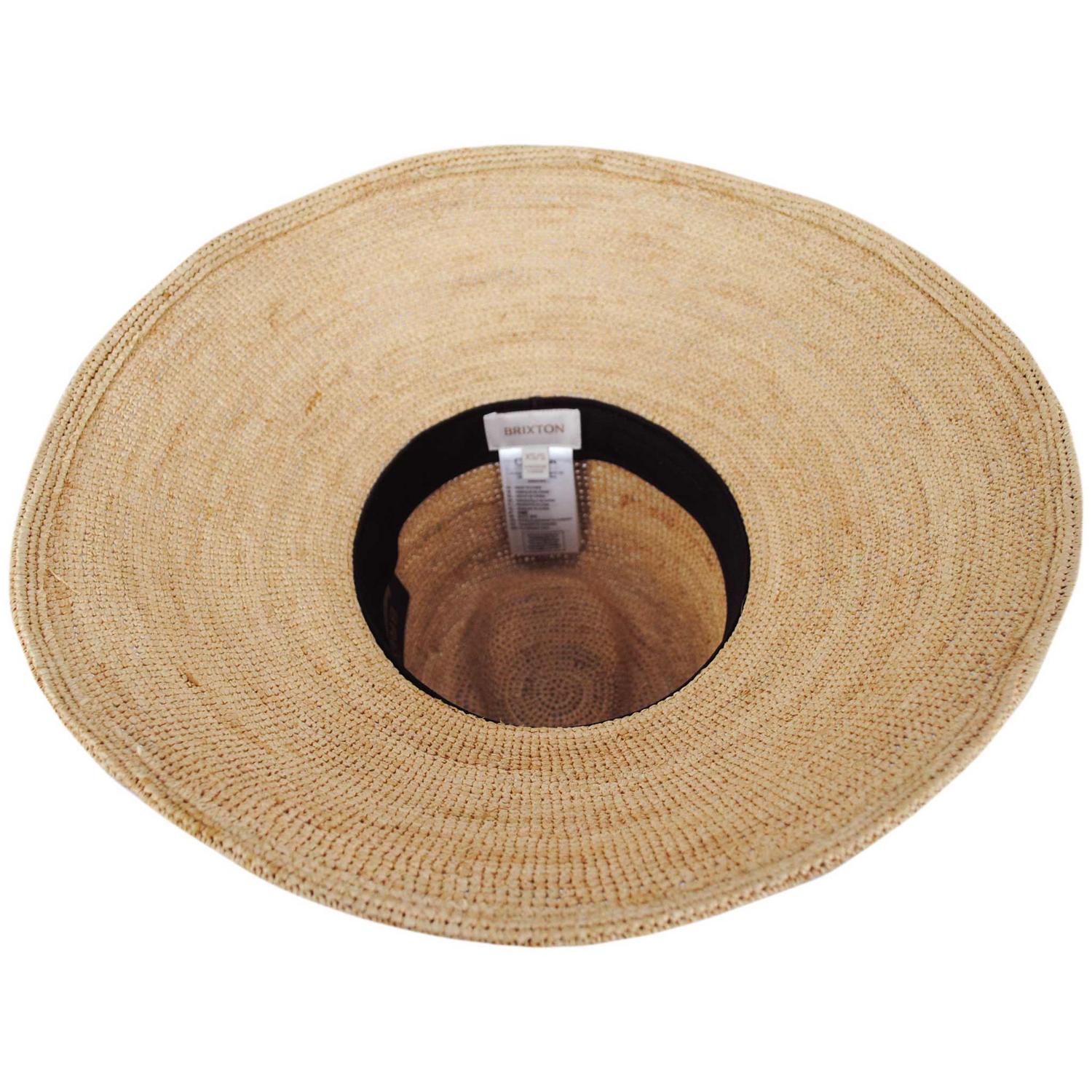 BRIXTON HATS | Helena Raffia Straw Fedora Hat | 104064 | under | TAN