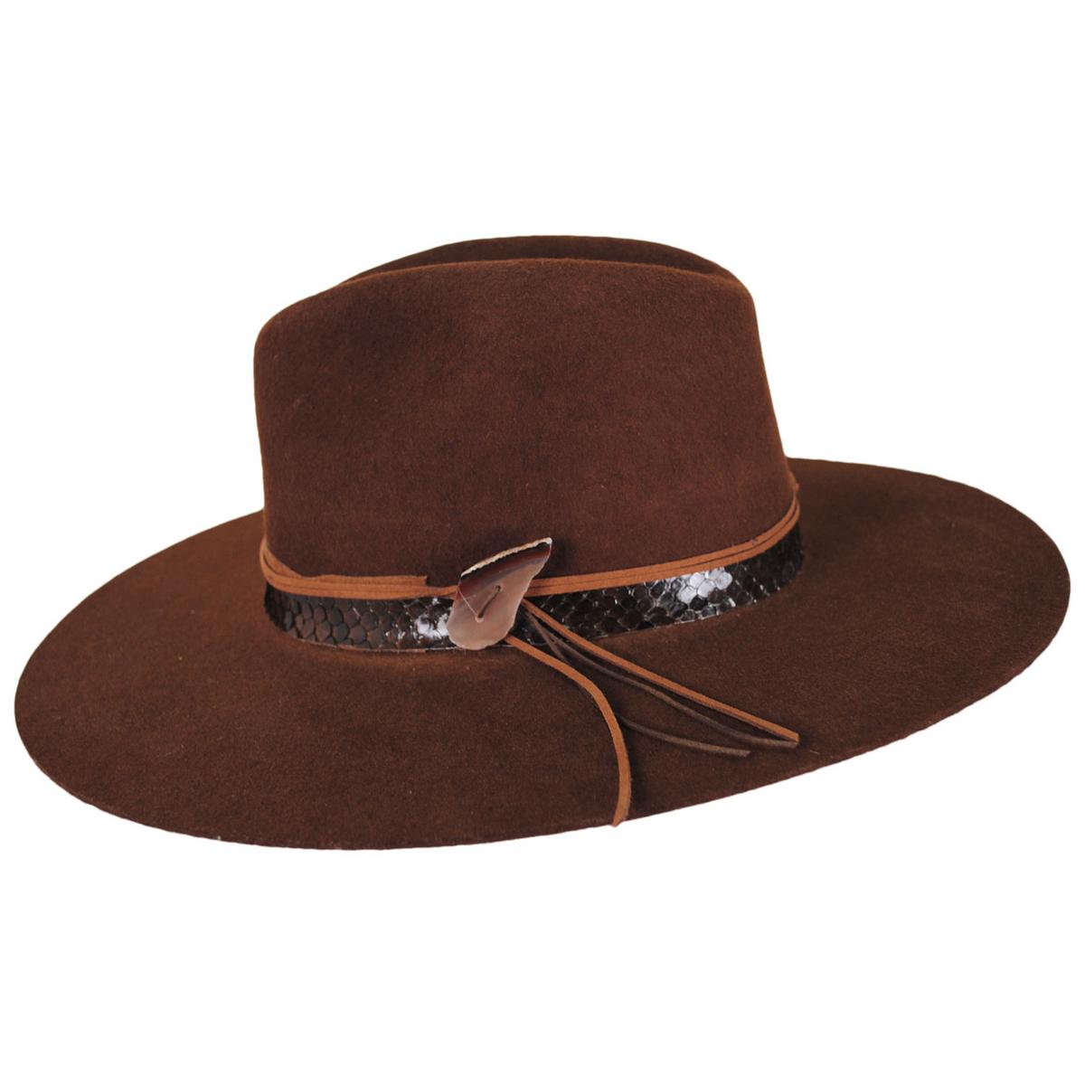 Stetson | Sedona Wool Felt Fedora Hat | 130737 | profile | COGNAC
