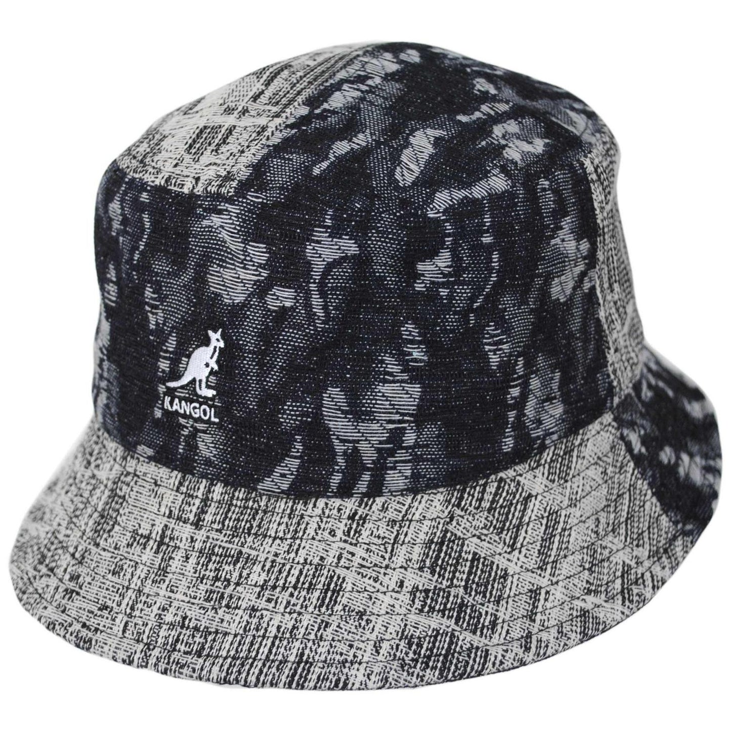 Kangol | Patchwork Mashup Denim Cotton Bucket Hat - Spring Collection | 185777SS | lead | BLACK TOPSTITCH