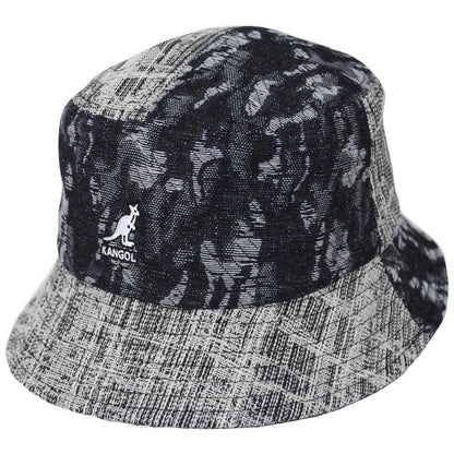 Kangol | Patchwork Mashup Denim Cotton Bucket Hat - Spring Collection | 185777SS | lead | BLACK TOPSTITCH