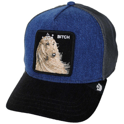 Goorin Bros | Hound Dawg Mesh Trucker Snapback Baseball Cap | 200773 | lead | BLUE DENIM