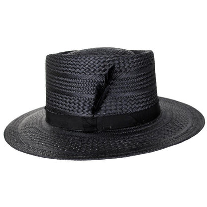 Bailey 1922 | Alix Panama Straw Fedora Hat | 127749 | profile | BLACK