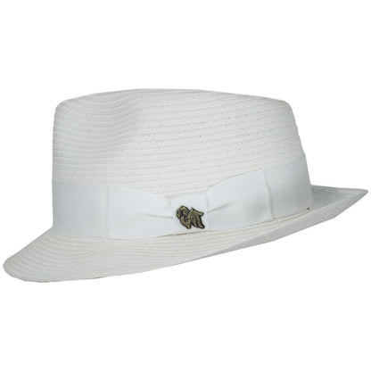 Bigalli | Alessandro Toyo Braid Fedora Hat | 129240 | profile | WHITE