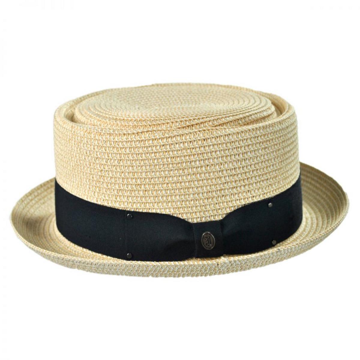 Jaxon Hats | Toyo Straw Braid Pork Pie Hat | 128501 | profile | TAN