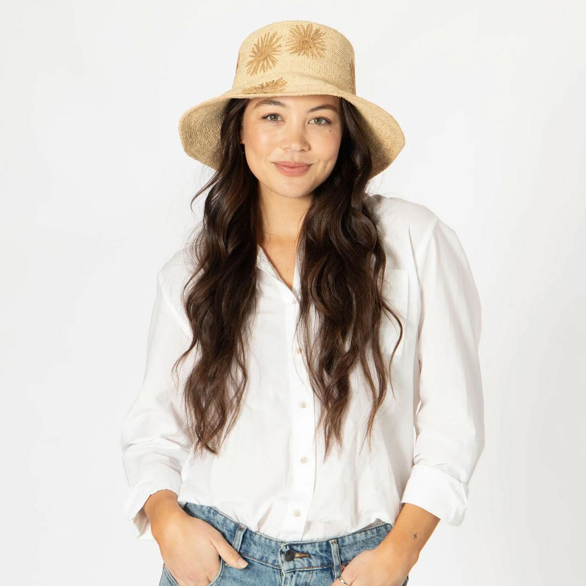 San Diego Hat Company | Sol Raffia Straw Bucket Hat | 103687 | lsftwo | TAN