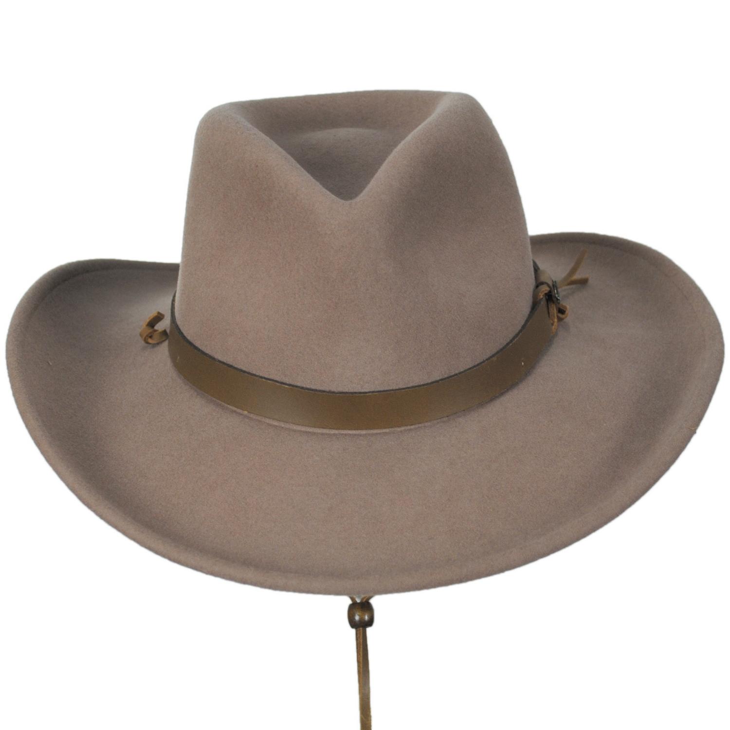 Bailey Western | Morgan Crushable Wool LiteFelt Western Hat | 130154 | front | PUTTY