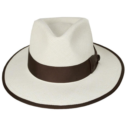 Bigalli | Kellan Panama Straw Fedora Hat | 129235 | front | NATURAL