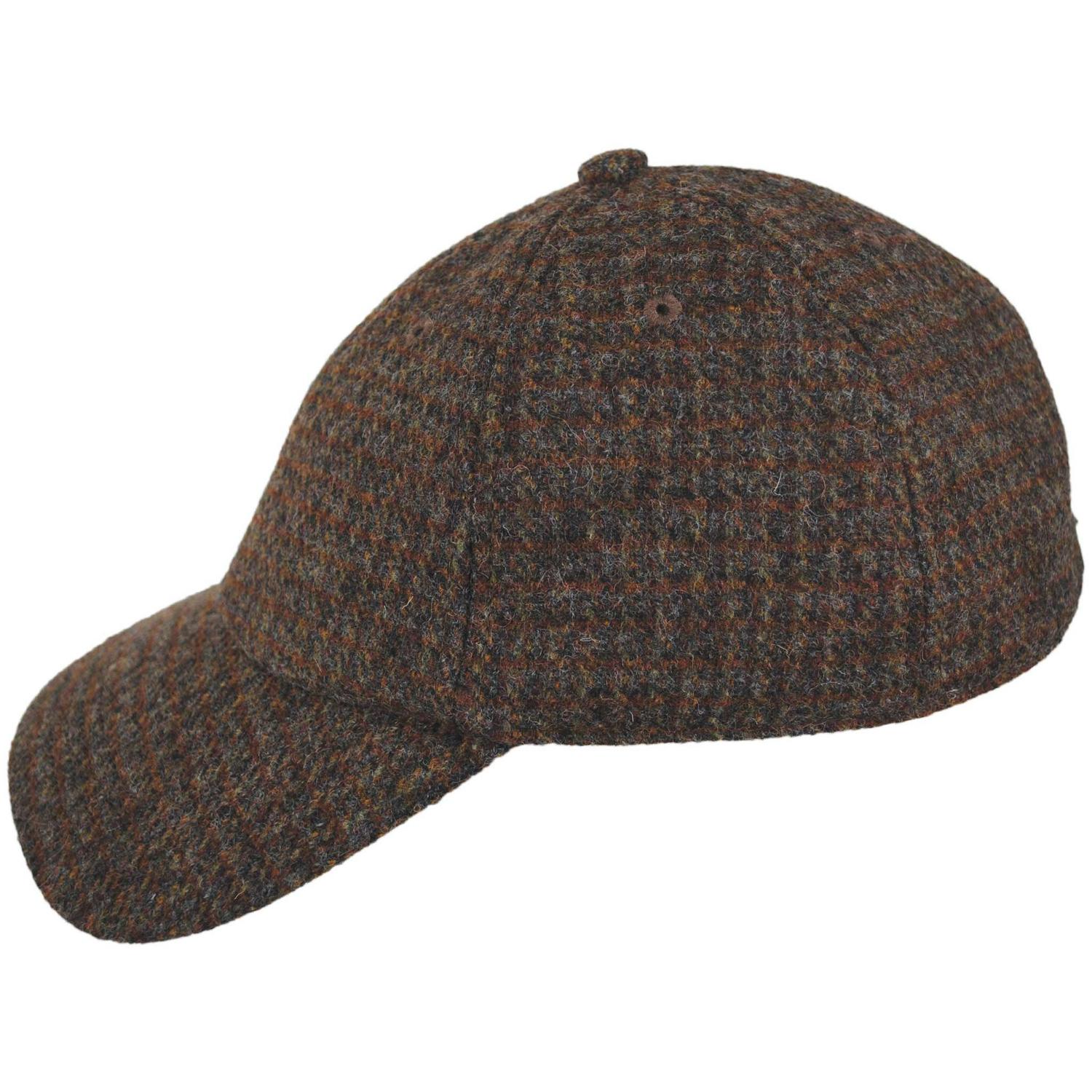 Scala | Adam Tweed Wool Blend Fitted Baseball Cap | 200185 | profile | BROWN