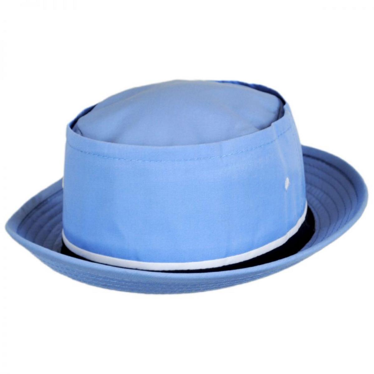 Dorfman Pacific | Classic Roll Up Cotton Bucket Hat | 185102 | lead | LIGHT BLUE
