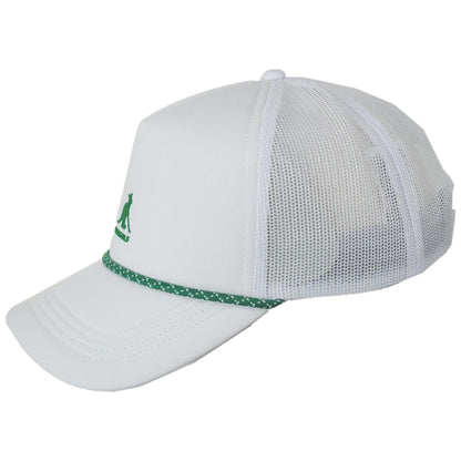 Kangol | Kangolf Cotton Mesh Trucker Snapback Baseball Cap | 201144 | profile | WHITE