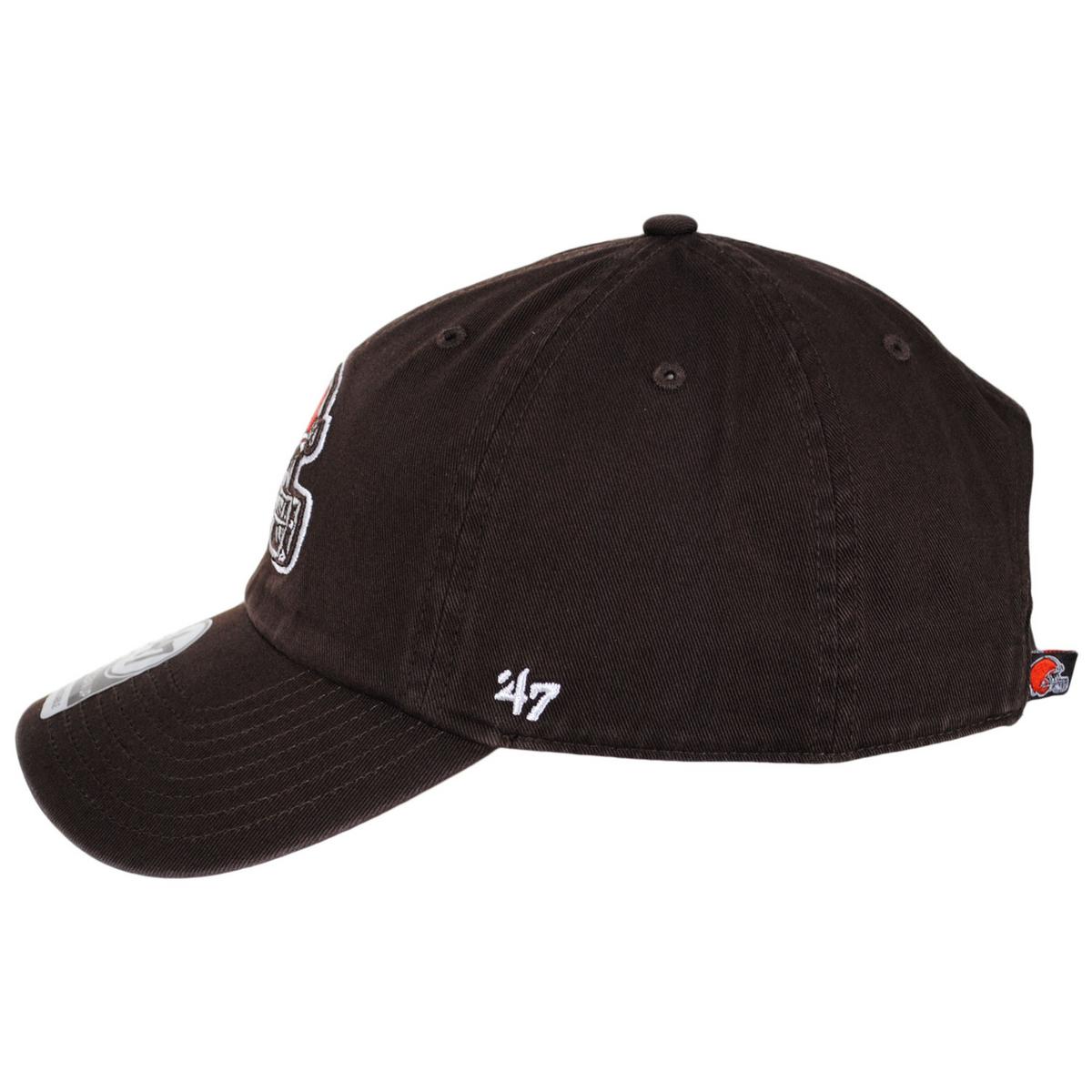 47 Brand | Cleveland Browns NFL Clean Up Strapback Baseball Cap Dad Hat | 203860 | profile | BROWN