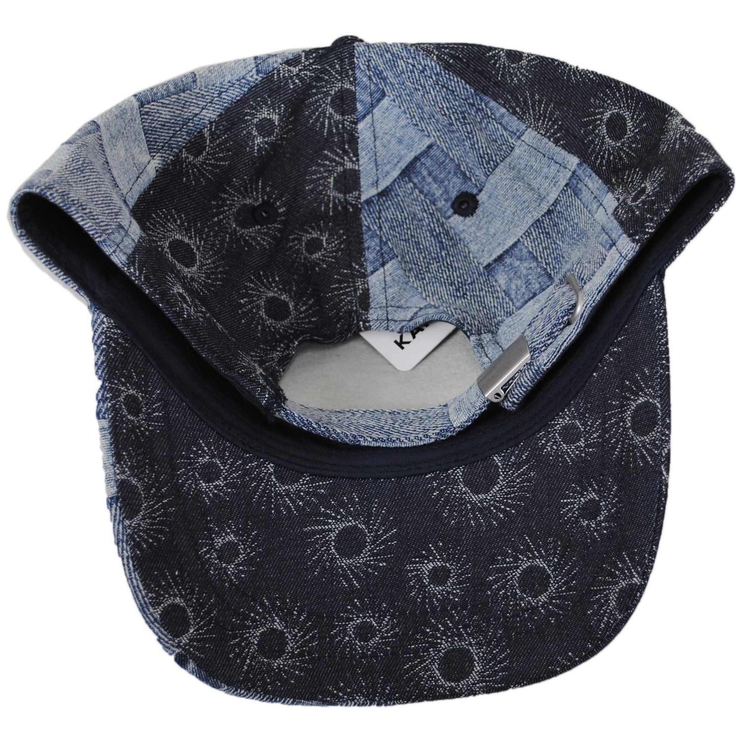 Kangol | Denim Mashup Strapback Baseball Cap Dad Hat | 201132 | under | BLUE PICNIC