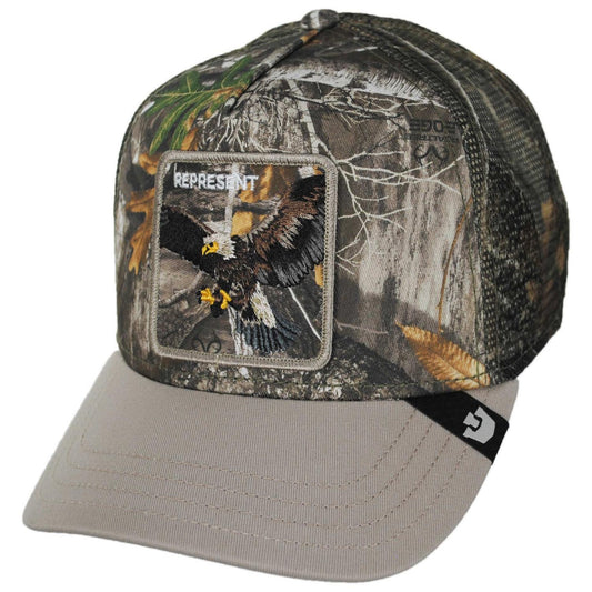 Goorin Bros | Realtree Edge Represent Mesh Trucker Snapback Baseball Cap | 200789 | lead | CAMOUFLAGE