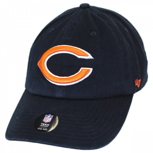 47 Brand | Chicago Bears NFL Clean Up Strapback Baseball Cap Dad Hat | 203810 | lead | NAVY
