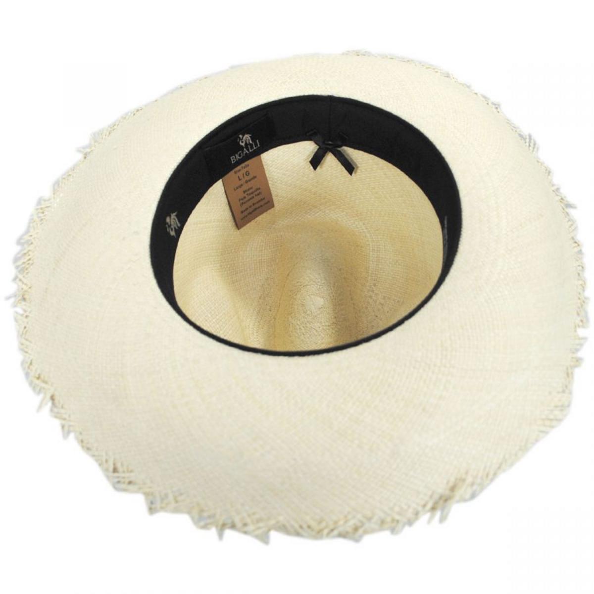 Bigalli | Georgia Panama Straw Fedora Hat | 104701 | under | NATURAL