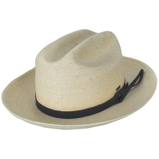 BRIXTON HATS | Hitch Palm Straw Ranch Fedora Hat | 128368 | lead | BONE