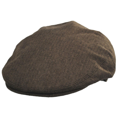Baskerville Hat Company | Swansea Cotton Herringbone Ivy Cap | 167677 | lead | BROWN/TAN