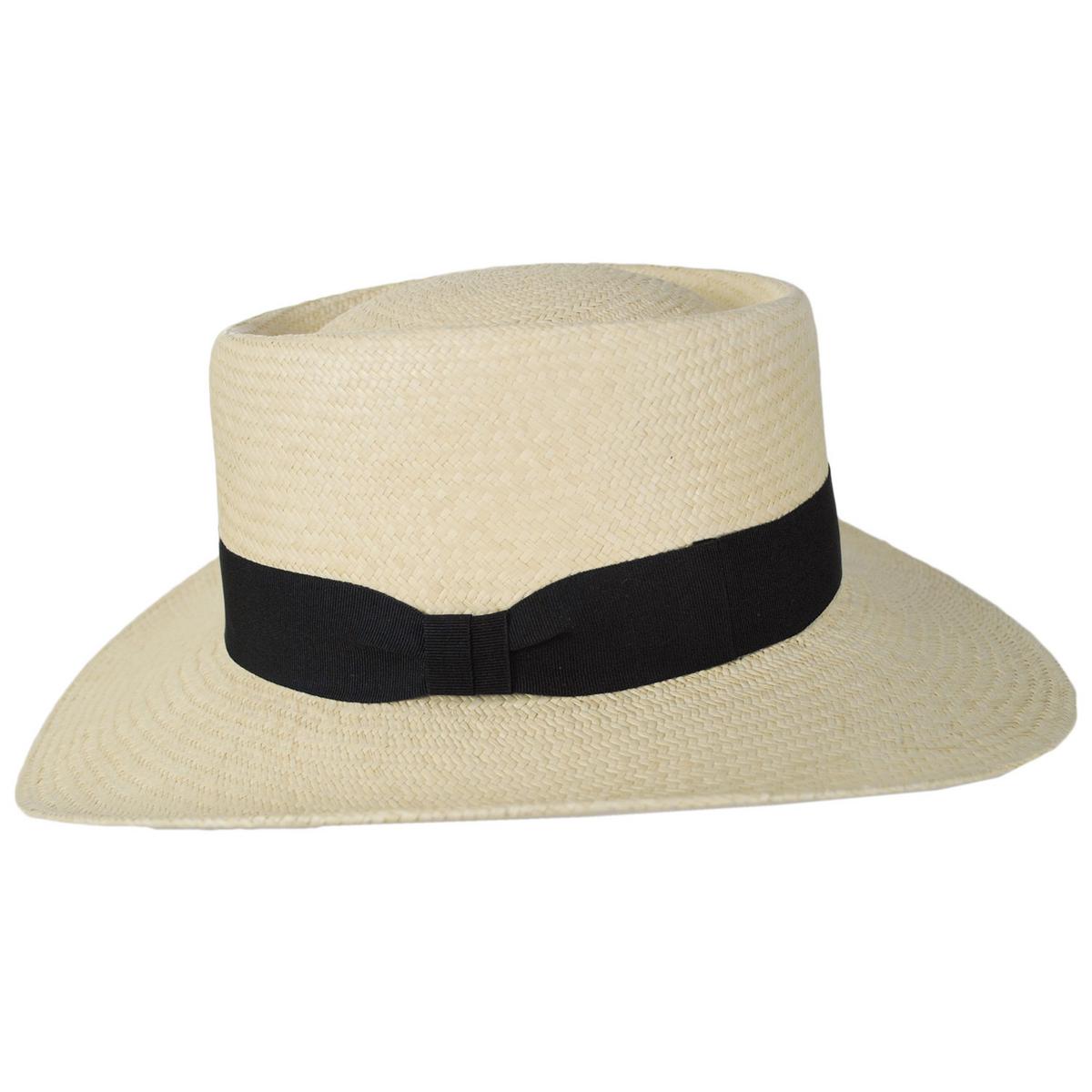 Jaxon Hats | Cuenca Panama Straw Gambler Hat | 127104 | profile | NATURAL