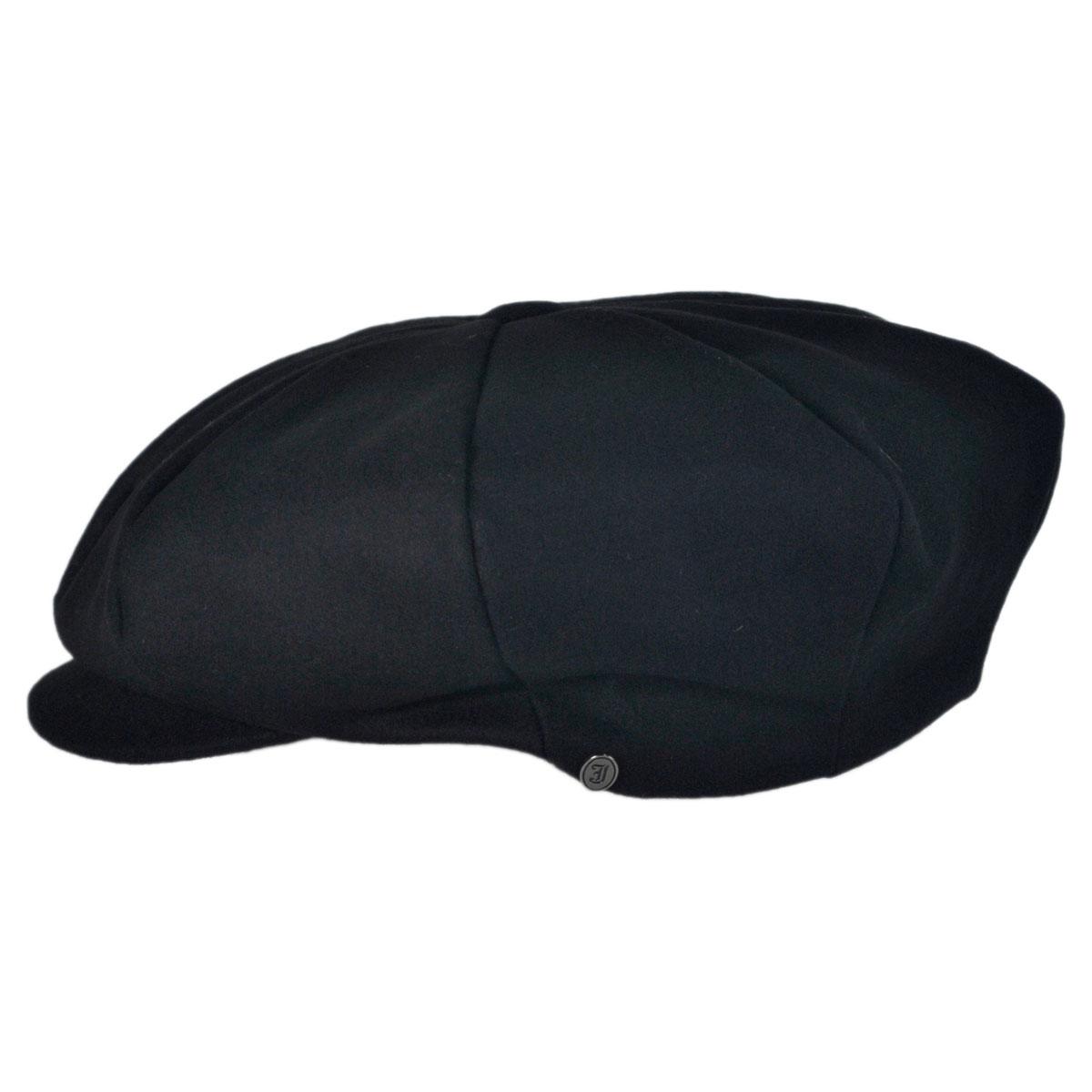 Jaxon Hats | Wool Blend Solid Big Apple Cap | 167735 | profile | BLACK