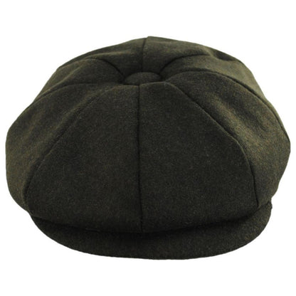 Jaxon Hats | Harlem Wool Blend Newsboy Cap | 167791 | front | OLIVE GREEN