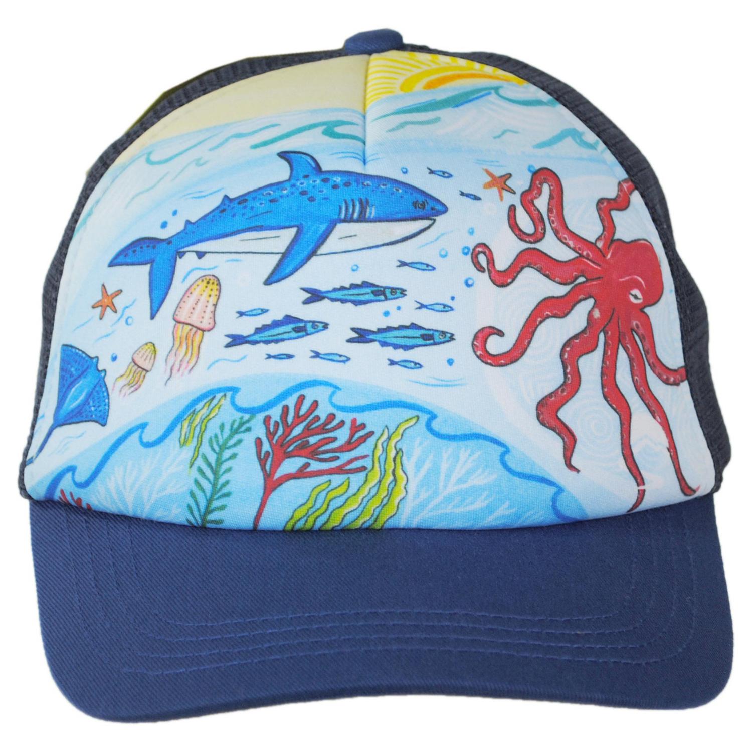 Sunday Afternoons | Kid's Under The Sea  Trucker Snapback Baseball Cap | 401285 | front | UNDER THE SEA