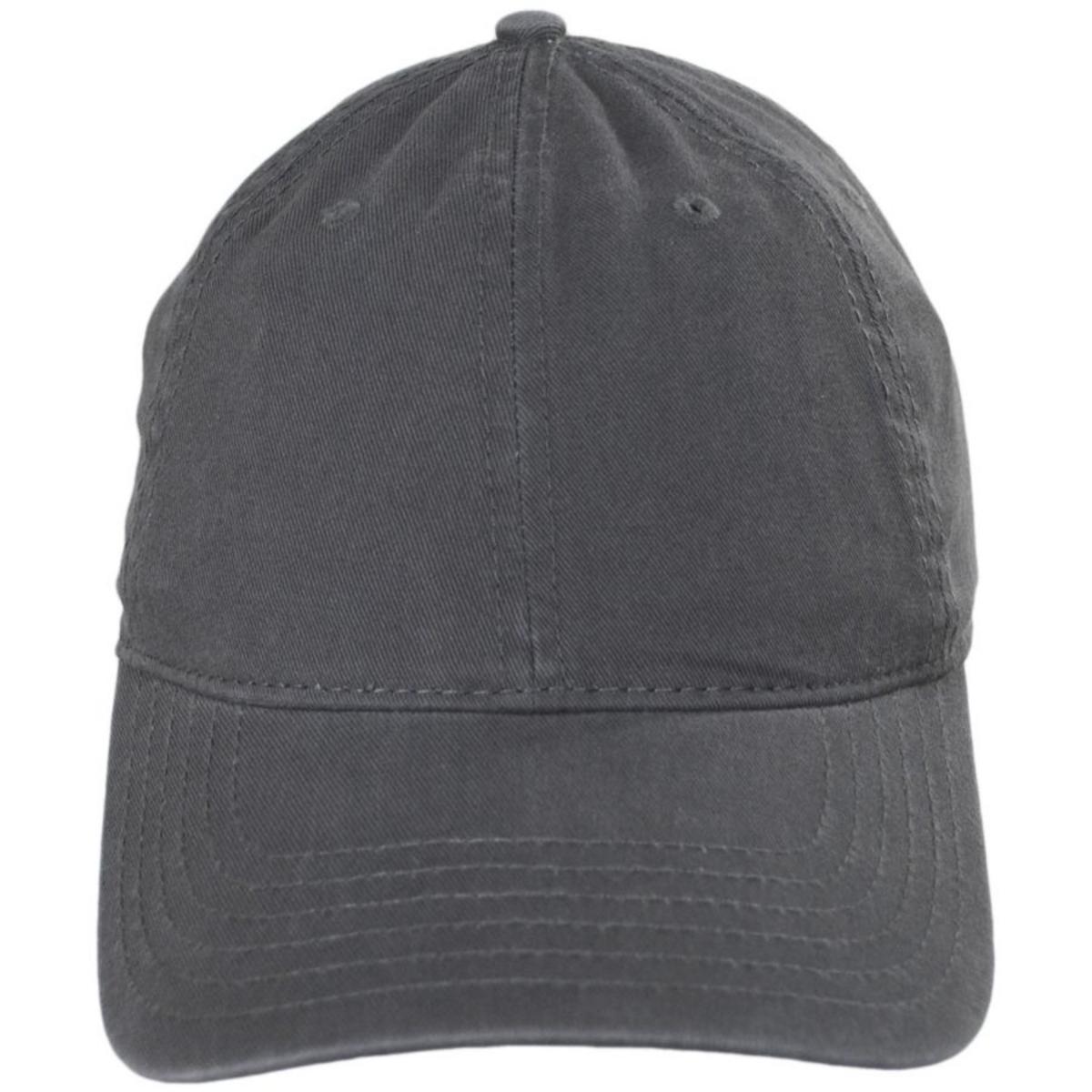 Otto | LoPro Washed Cotton Twill Strapback Baseball Cap Dad Hat | 201407 | front | CHARCOAL