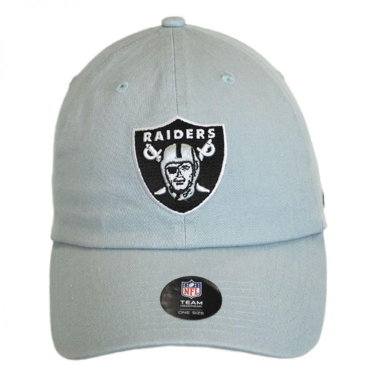 47 Brand | Las Vegas Raiders NFL Clean Up Strapback Baseball Cap Dad Hat | 203720 | front | GREY