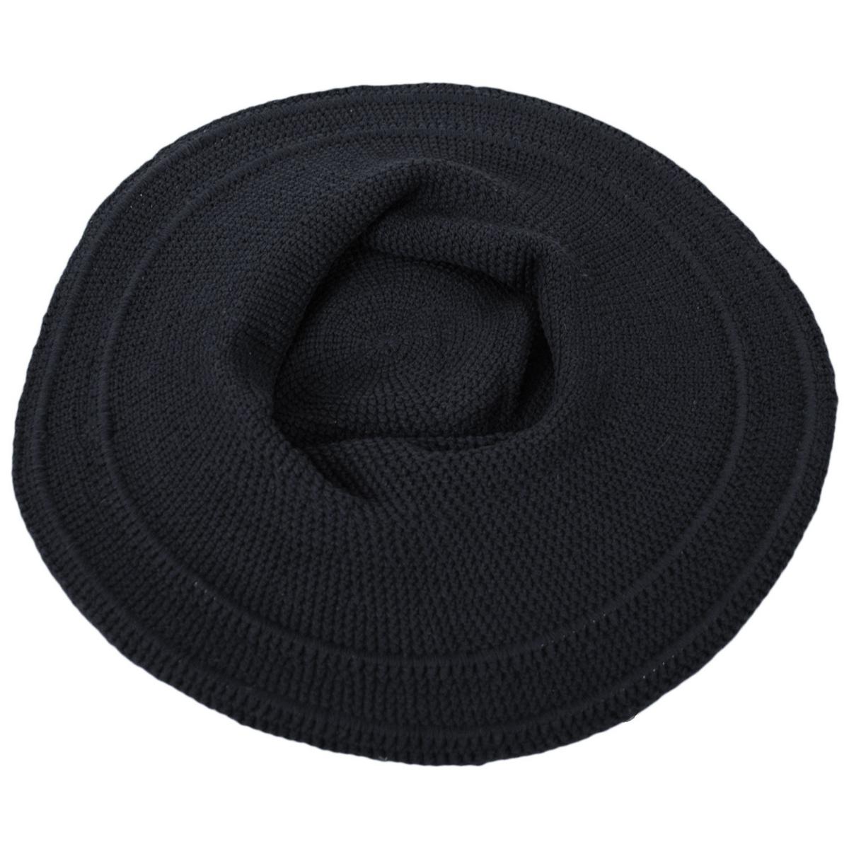 San Diego Hat Company | Bali Cotton Crochet Sun Hat  | 108934 | under | BLACK