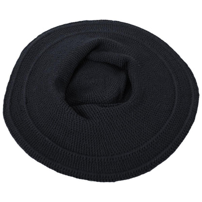 San Diego Hat Company | Bali Cotton Crochet Sun Hat  | 108934 | under | BLACK