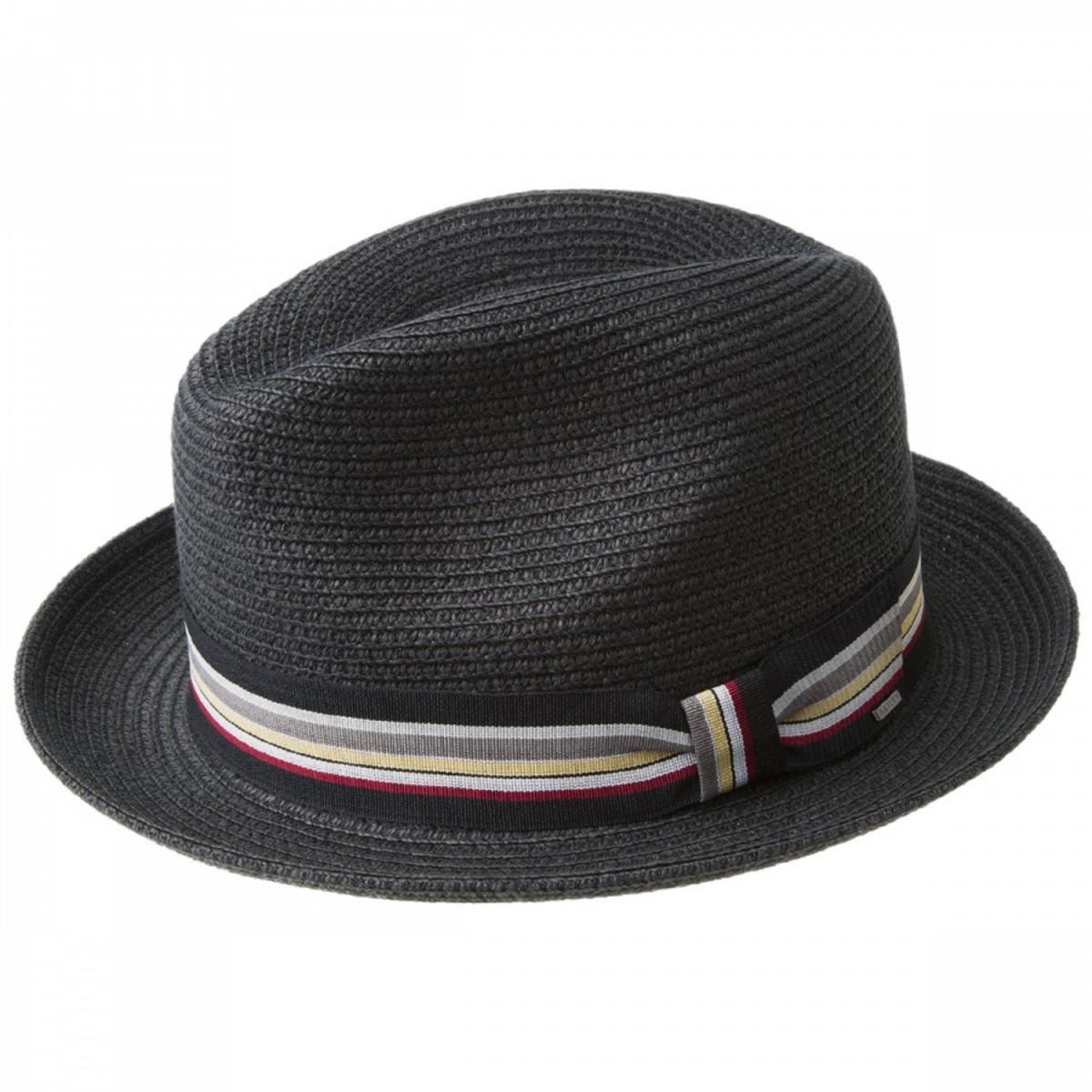 Bailey 1922 | Salem Braided Toyo Straw Fedora Hat | 127810 | lead | BLACK