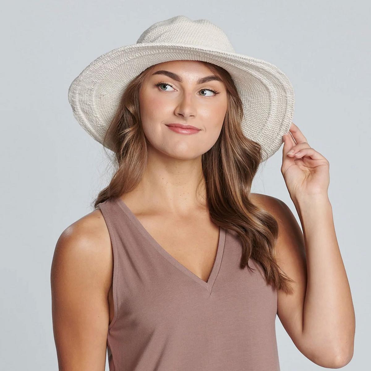 San Diego Hat Company | Bali Cotton Crochet Sun Hat  | 108934 | lsfone | NATURAL